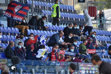 26 Eylül 2020 'de İtalya, Cagliari' de Cagliari Calcio, SS Lazio 'ya karşı Cagliari Calcio' nun taraftarları, taraftarları, destekçileri - LM / Luigi Canu