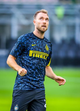 FC Internazionale 'den Christian Eriksen FC Internazionale ile AC Pisa 1909 arasındaki 2020 / 21 sezonunda 19 Eylül 2020 - Fotoğraf Fabrizio Carabelli / LM