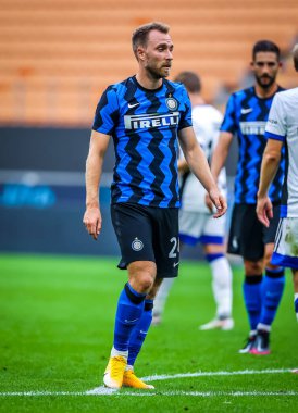 FC Internazionale 'den Christian Eriksen FC Internazionale ile AC Pisa 1909 arasındaki 2020 / 21 sezonunda 19 Eylül 2020 - Fotoğraf Fabrizio Carabelli / LM
