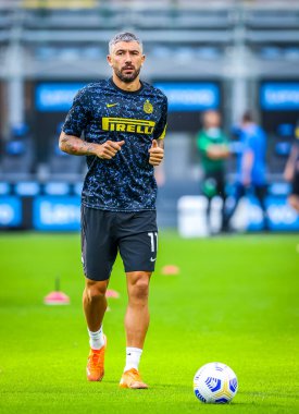 FC Internazionale 'den Aleksandar Kolarov, FC Internazionale - FC Internazionale - AC Pisa 1909, San Siro Stadyumu - Fotoğraf Fabrizio Carabelli / LM