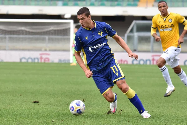 Andrea Favilli Verona Durante Hellas Verona Udinese Verona Settembre 2020 — Foto Stock