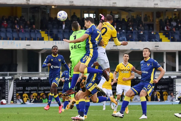 Marco Silvestri Koray Gunter Verona Com Rodrigo Becao Udinese Durante — Fotografia de Stock