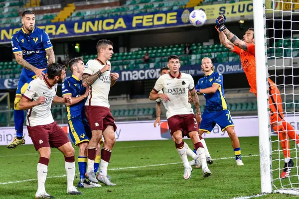 Goleiro Antonio Mirante Como Roma Durante Hellas Verona Roma Estádio — Fotografia de Stock