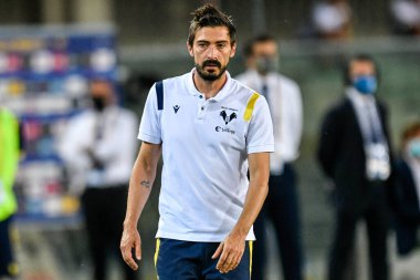 İtalya 'nın Verona kentindeki Bentegodi Stadyumu' nda Hellas Verona 'ya karşı Roma maçında (Hellas Verona Fc) matteo paro (koç Hellas Verona), 19 Eylül 2020 - LM / Alessio Marini