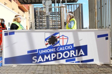 26 Eylül 2020, Cenova, İtalya - LM / Danilo Vigo 'da Sampdoria-Benevento maçında taraftarların erişiminin varkosu, servizio' nun denetleyicisi.