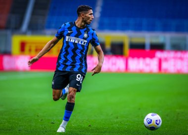 FC Internazionale 'den Achraf Hakimi FC Internazionale - FC Internazionale - AC Pisa 1909, San Siro Stadyumu - Fotoğraf Fabrizio Carabelli / LM