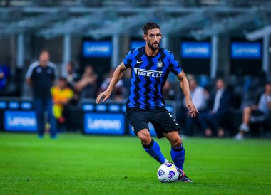 FC Internazionale 'den Roberto Gagliardini FC Internazionale Sezon öncesi 2020 / 21 FC Internazionale vs AC Pisa 1909, San Siro Stadyumu, İtalya 19 Eylül 2020 - Fotoğraf Fabrizio Carabelli / LM