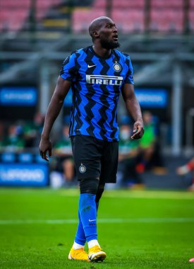 FC Internazionale 'den Romelu Lukaku, FC Internazionale - FC Internazionale - AC Pisa 1909, San Siro Stadyumu - Fotoğraf Fabrizio Carabelli / LM