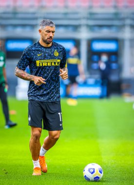 FC Internazionale 'den Aleksandar Kolarov, FC Internazionale - FC Internazionale - AC Pisa 1909, San Siro Stadyumu - Fotoğraf Fabrizio Carabelli / LM