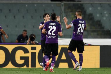 Federico chiesa (fiorentina) mutluluk ikincil gol Fiorentina vs Bologna, İtalya, 29 Temmuz 2020 - LM / Matteo Papini