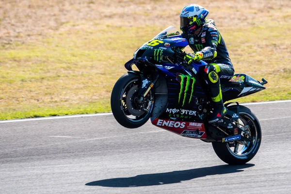 Valentino Rossi Monster Energy Yamaha Motogp Durante Grande Prêmio San — Fotografia de Stock