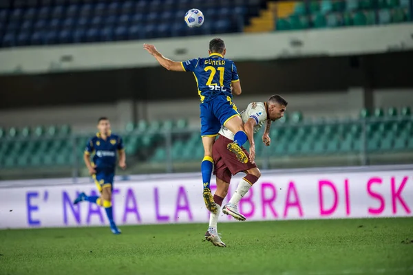 Header Shot Koray Gunter Hellas Verona Hellas Verona Roma Stade — Photo