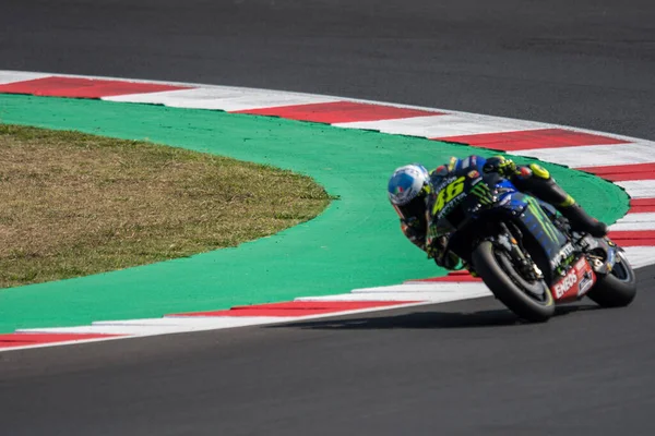 Valentino Rossi 在圣马力诺大奖赛和里维拉迪里米尼大奖赛期间的怪物能量Yamaha Motogp 在意大利米萨诺阿德里安科的Misano Marco Simoncelli World Circuit的自由练习4和Q 2020年9月19日 — 图库照片