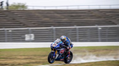 54 toprak razgatlioğlu yamaha yzf r1 pata yamaha global sbk resmi takım yağmuru turu boyunca Pirelli Fransız Turu 2020 Magny Court, Fransa, İtalya, 25 Eylül 2020 - LM / Otto Moretti