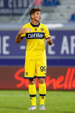 Andrea adorante (parma calcio 1913), İtalya 'nın Bologna şehrindeki Dall & # 39; Ara Stadyumu' nda Parma 'ya karşı açılan davada, 28 Eylül 2020 - LM / Francesco Scaccianoce