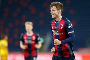 Andrea Skov Olsen (bologna fc), İtalya 'nın Bologna kentindeki Dall & # 39; Ara Stadyumu' nda Bologna - LM / Francesco Scaccianoce maçında gol attıktan sonra kutlama yapıyor.