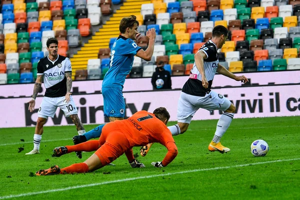 Kevin Lasagna Calcio Udinês Ação Durante Udinese Spezia Dacia Arena — Fotografia de Stock