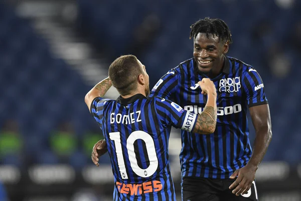 Roma Italia Septiembre Alejandro Gómez Atalanta Celebra Con Duvan Zapata — Foto de Stock