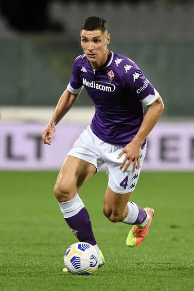 Nikola Milenkovic Acf Fiorentina Acción Durante Fiorentina Sampdoria Florencia Italia — Foto de Stock