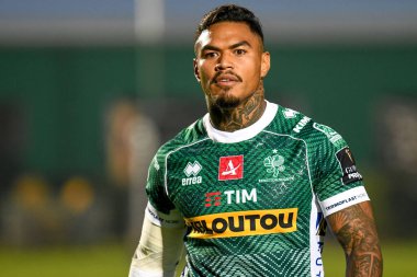 Monty ioane (treviso) Benetton Treviso ile Leinster Rugby maçı sırasında İtalya 'nın Treviso kentindeki Monigo Stadyumu' nda, 10 Ekim 2020 - LM / Ettore Griffoni
