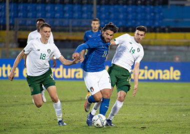 riccardo sottil italy - Daniel Grant ireland - William Smallbone ireland Avrupa elemeleri sırasında - İtalya - U21 İrlanda 'ya karşı pisa, İtalya, 13 Ekim 2020 - LM / Valentina Giannettoni