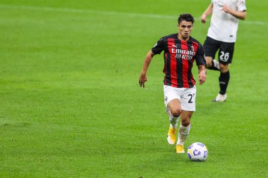 AC Milan takımından Brahim Diaz, AC Milan ile Spezia Calcio arasında oynanan 2020 / 21 karşılaşmasında 4 Ekim 2020 'de İtalya' nın Milano şehrinde oynanan San Siro Stadyumu 'nda - Fotoğraf Fabrizio Carabelli / LM