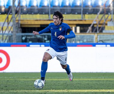 Sandro tonali İtalya Avrupa elemeleri sırasında - İtalya - İtalya - İspanya - 13 Ekim 2020 - LM / Valentina Giannettoni