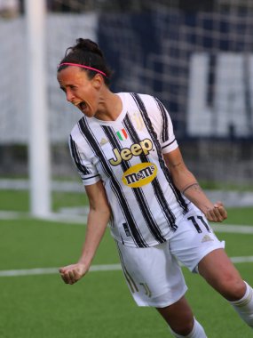 11 Barbara Bonansea (juventus kadınları), 11 Ekim 2020 'de İtalya' nın Torino kentinde oynanan ACF Fiorentina femminile maçındaki golü kutluyor - LM / Claudio Benedetto