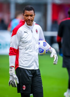 AC Milan 'dan Nelson Dida, Serie A 2020 / 21 karşılaşmasında AC Milan ile Spezia Calcio arasındaki San Siro Stadyumu, İtalya - Fotoğraf: Fabrizio Carabelli / LM
