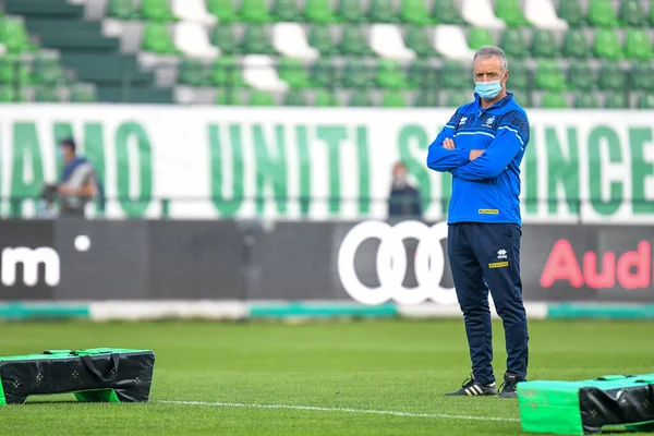 Kieran Crowley Trener Benetton Treviso Podczas Benetton Treviso Leinster Rugby — Zdjęcie stockowe