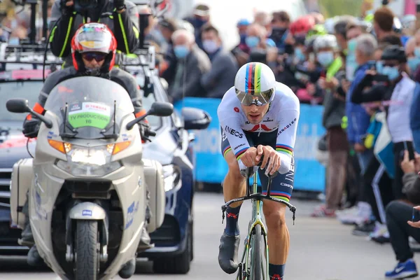 Filippo Ganna Team Ineos Durante Conegliano Valdobbiadene Valdobbiadene Italia Octubre — Foto de Stock