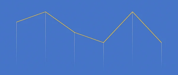 Gráfico Línea Simple Información Semanal Que Muestra Tablero Gráfico Azul —  Fotos de Stock