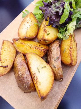 Kavrulmuş patates yakın çekim