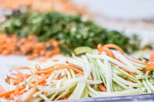 Captura Verduras Coloridas Picadas Mercado — Foto de Stock