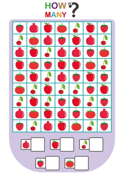 çocuklar için çalışma nesneleri sayma, sayı, kaç tane nesnesi, eğitim çocuk oyunu öğrenmek