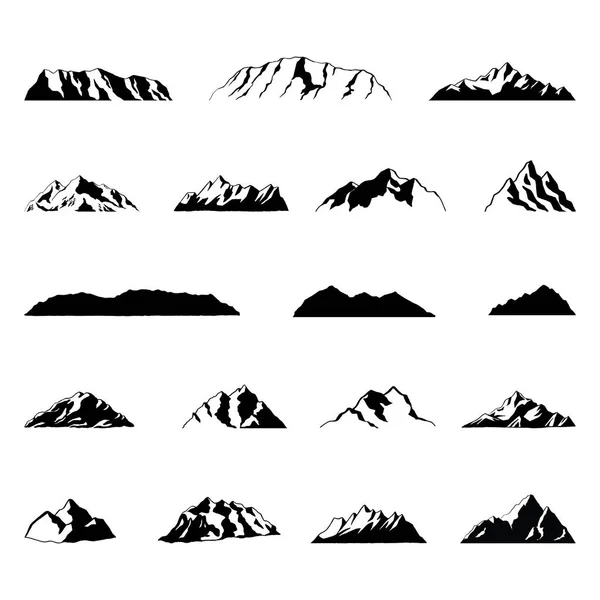 Góry Illustrationsillustrations Góry Izolowana Białym Tle — Wektor stockowy