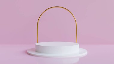 Soyut arkaplan 3d render-minimal 3d pastel pembe arkaplan çizimi