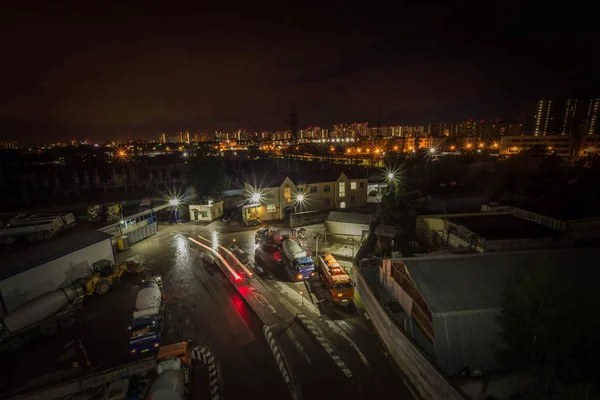 Night Photo Russian City Night — Stock Photo, Image