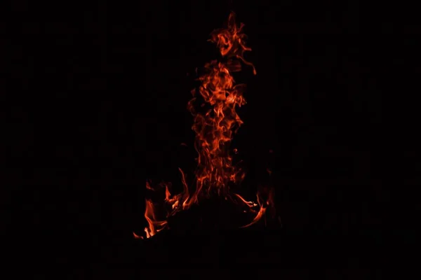 Encendió Fuego Luces Nocturnas — Foto de Stock