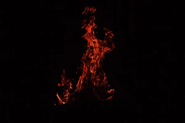 Запалив Вогонь Нічні Вогні — стокове фото