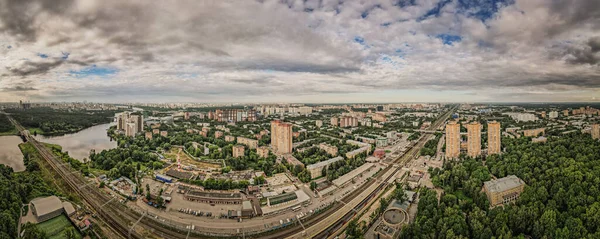 The Moscow region is the city of Khimki i. photo from a quadrocopter. — Stock Photo, Image