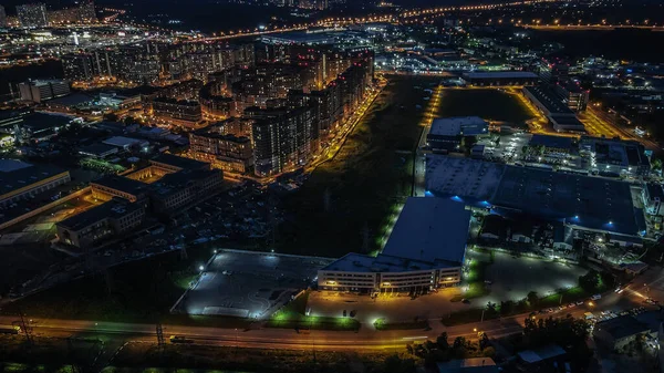 Noche Fotografiando Desde Quadrocopter — Foto de Stock