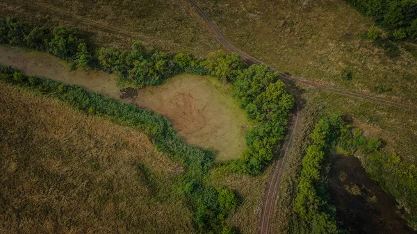 Landscapes Wild Nature Rural Areas Russian Federation Aerial Survey High — Stock Photo, Image