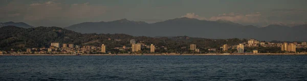 Panorama City Sochi Made Open Sea High Quality Photo — Stock Photo, Image