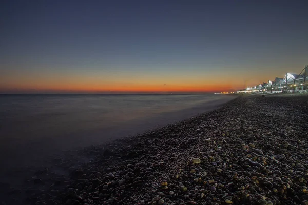 Crepúsculo Del Mar Negro Adler Sochi Foto Alta Calidad 360 — Foto de Stock