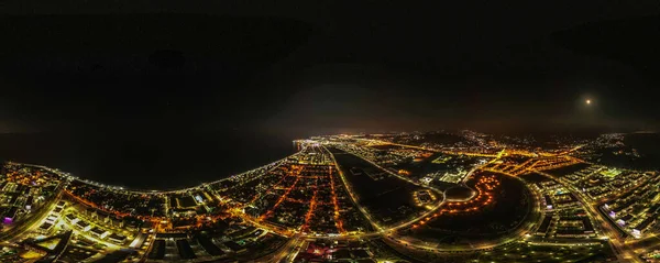 Sochi Adler Foto Noite Gordon Quadricóptero Panorama Foto Alta Qualidade — Fotografia de Stock