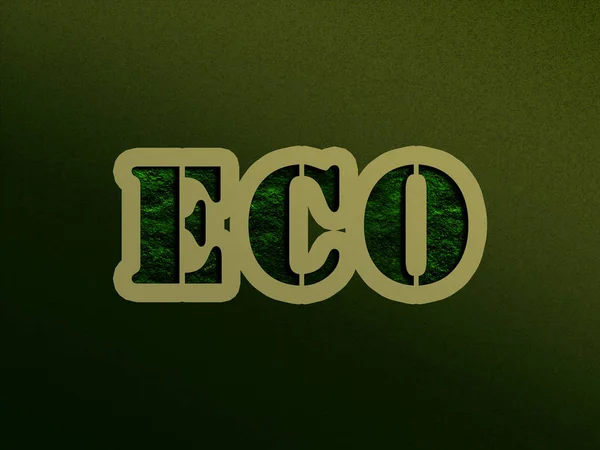 Eko dünyası logosu çimen metin yeşil ekolojisi