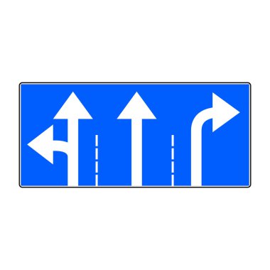 Mavi yön yol işareti vetor