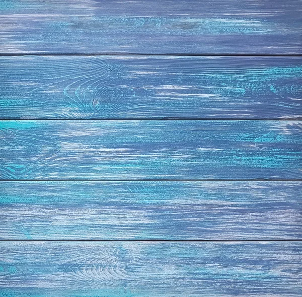 Modrá Malovaná Dřevěná Prkna Pozadí Nebo Textury Closeup — Stock fotografie