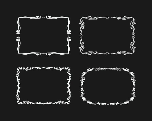 Набор векторных рамок гранжа. Цвет можно легко изменить
